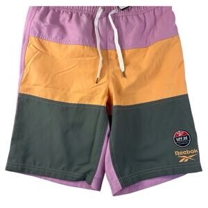 Reebok Boys 10/12 LARGE Board Shorts Swim Trunks Quick Dry Bathing Suit NEW